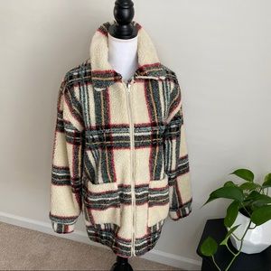 Carolina Belle Sherpa Plaid Jacket